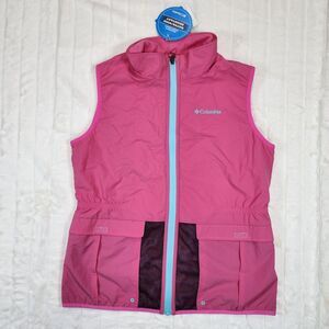 Columbia Youth Girls Pink Water Wind Resistant Next Destination Vest Size XL